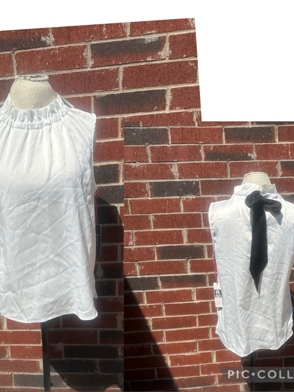 Gibson white and black women's top PM7